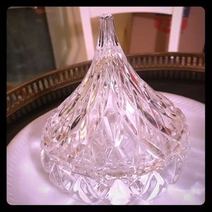 Crystal Clear Chocolate/Candy Dish - Hershey Kiss.